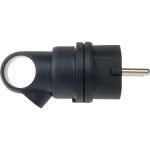 Вилка duwi с заземлением 16A каучуковая 90град с кольцом IP44 черная 27458 2 (артикул 19310478) – фото 1