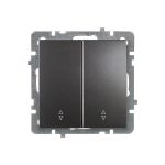 Механизм выключателя NILSON 2СП проходной антрацит Touran/Alegra metallic 24160409 (артикул 16352105) – фото 1
