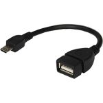 USB кабель REXANT OTG micro USB на USB шнур 0.15M 18-1182 (артикул 15906983) – фото 1