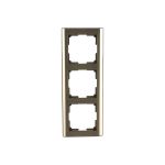 Рамка Smartbuy 3-местная серый никель Нептун SBE-05gn-Metal-FR-3 (артикул 16051953) – фото 1