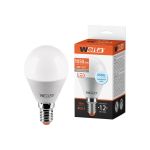 Светодиодная лампа Wolta "Шар" G45 12Вт 1050лм 6500К Е14 1/50 25W45GL12E14 (артикул 22076919) – фото 1
