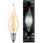 Лампа LED Candle tailed Golden E14 5W 4100K Gauss Filament 104801805 (артикул 15629264) – фото 1