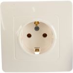 Розетка Schneider Electric BLANCA с заземлением без шторок, МОЛОЧНЫЙ BLNRS001012 (артикул 16313819) – фото 1