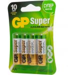 Алкалиновые батарейки GP Super Alkaline 15А АA - 4 шт. 15A-2CR4 (артикул 16036218) – фото 1