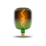 Лампа LED Gauss Filament Flexible V140-DC Green-Clear E27 5W 200lm 1800K 140х200mm 1/6 1009802105 (артикул 16404154) – фото 1