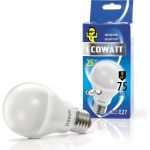 Светодиодная лампа ECOWATT A60 230В 9W 4000K E27 холодный белый свет груша 4606400614845 (артикул 15695322) – фото 1