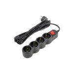 Сетевой фильтр 5bites 5 м, 4 розетки, черный SP4B-150 (артикул 18302587) – фото 1