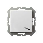 Проходной одноклавишный выключатель LIREGUS Эпсилон IP6 10-001-01 E/B белый без рамки 28-008 (артикул 16246336) – фото 1