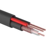 Кабель для видеонаблюдения КВК-П-2 + 2х0.75 кв.мм, 200м, черный REXANT OUTDOOR 01-4105 (артикул 15557614) – фото 1
