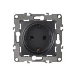 Розетка ЭРА 12-2101-05 2P+E Schuko, 16АХ-250В, антрацит Б0014679 (артикул 15747389) – фото 1