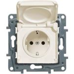 Розетка Legrand 2К+З IP44 слоновая кость ETIKA 672332 (артикул 16313650) – фото 1