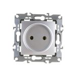 Розетка ЭРА 12-2105-03 2P, 16A-250В, IP20, алюминий Б0018256 (артикул 15840953) – фото 1