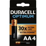 Батарейки Duracell Optimum щелочные, размера АА, 4 шт., Б0056020 (артикул 20772051) – фото 1