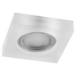 Встраиваемый потолочный светильник FERON с подсветкой 15LED 50W G5.3 белый матовый хром CD8180 29708 (артикул 16005964) – фото 1