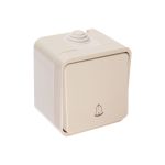 Одноклавишная кнопка звонка EKF Прага 10А IP44 белая EKZ10-026-10-44 (артикул 15913039) – фото 1