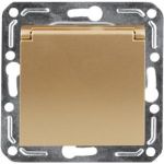 Бытовая розетка с крышкой и заземлением Volsten V01-16-R18-M Magenta Dorado, 10044 (артикул 15085852) – фото 1