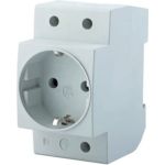 Розетка на DIN-рейку STEKKER 2P+PE 16А, серая ,PST16-70-20 39171 (артикул 16203644) – фото 1