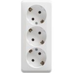 Тройная розетка Schneider Electric ЭТЮД, O/У, с заземлением, без шторок, 16А, 250B, белый PA16-011B (артикул 16314149) – фото 1