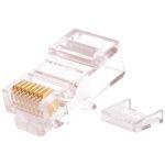 Коннектор NIKOMAX RJ45/8P8C под витую пару, круглый ввод, 100шт NMC-RJ88RZ50UD2-100 (артикул 15896292) – фото 1