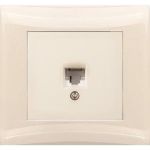 Одноместная телефонная розетка Volsten V01-12-F12-S, RJ-11 Magenta Crema, 9048 (артикул 15085810) – фото 1