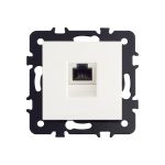 Компьютерная розетка LUXAR Art с/у RJ-45 слоновая кость, без рамки 4606400620518 (артикул 16139577) – фото 1