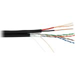NETLAN Кабель F/UTP 4 пары, Кат.5e, с силовым каб. черный, 305м EC-UF004-5E-PC075-PE-BK (артикул 16198301) – фото 1