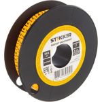 Кабель-маркер STEKKER 7 для провода сеч.6мм, желтый, CBMR60-7 39130 (артикул 16240136) – фото 1