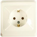 Розетка Schneider Electric 1-м СП Этюд 16А с заземлением, белая SchE PC16-003B (артикул 15170186) – фото 1