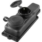 Переносная штепсельная розетка STEKKER двухместная, 230В 16А IP44 RST16-22-44 РП 16-232 32738 (артикул 16004761) – фото 1