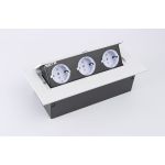 Выдвижной встраиваемый розеточный блок SETE на 3 EURO розетки SBT-03-10 (артикул 18611515) – фото 1