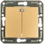 Двухклавишный выключатель с индикатором Volsten Dorado Magenta V01-16-V22-M 10051 (артикул 15085859) – фото 1