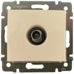Телевизионная розетка Legrand Valena 774330, оконечная, крем, 10 дБ (артикул 15142523) – фото 1