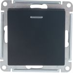 1-клавишный выключатель Schneider Electric ATLASDESIGN с подсветкой, сх.1а, 10АХ, КАРБОН ATN001013 (артикул 16314368) – фото 1