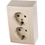 Двухместная розетка с заземлением Volsten V01-31-R24-S, Solar, 9846 (артикул 15085923) – фото 1