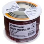 Акустический кабель 2х0.35 кв.мм, красно-черный, 100м PROCONNECT 01-6102-6 (артикул 15557633) – фото 1