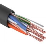 Кабель PROconnect витая пара UTP 4PR 24AWG, CCA, CAT5e, PE, бухта 305 м, черный OUTDOOR 01-0045-3 (артикул 16124506) – фото 1