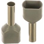Наконечник IEK НшвИ, 2x4-12, ИЭК, НГИ2, 100шт, серый UTE10-D4-0-100 (артикул 15166936) – фото 1