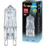Галогенная лампа АКЦЕНТ JCD, 230В, 40W, G9, CL, капсульная, прозрачная 4606400204282 (артикул 15095835) – фото 1