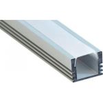 Накладной профиль FERON серебро 2м, с заглушкой, д/LED лент 10266 (артикул 15154615) – фото 1