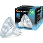 Галогенная лампа АКЦЕНТ MR16, 12В, 50W, 36°, GU5.3, с отражателем и защитным стеклом 4606400204251 (артикул 15095848) – фото 1