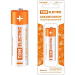 Аккумулятор TDM LIR18650 3,7 В 2600 мА*ч Li-Ion, с защитой, BP-1, SQ1702-0088 (артикул 18152779) – фото 1