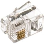Телефонная вилка Cablexpert контакты 3m RJ-9 MP-4p4c (артикул 16166380) – фото 1