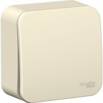 1-клавишный выключатель Schneider Electric BLANCA, О/У, cх.1, 10А, 250B, молочный BLNVA101002 (артикул 16314043) – фото 1
