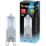 Галогенная лампа АКЦЕНТ JCD, 230В, 60W, G9, FR, капсульная, матовая 4606400204312 (артикул 15095838) – фото 1