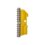 Шина ЭРА PE NO-222-94-1 Земля на на DIN-изол ШНИ-6x9-14 никелированная Д-Желтый, Б0044143 (артикул 20773899) – фото 1