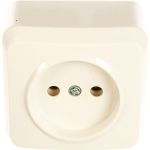 Розетка Smartbuy 1-местная 10А без заземления белая, керамика Юпитер SBE-03w-10-S1-N-c (артикул 16052352) – фото 1
