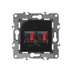 Двойная аудио розетка ЭРА 12-3112-06 IP20, 12, чёрный Б0027466 (артикул 15981003) – фото 1