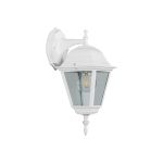 Садово-парковый светильник, четырехгранный на стену вниз 60W E27 230V, белый Feron 4102 11015 (артикул 15594350) – фото 1