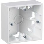 Коробка для наружного монтажа Simon на 1 пост, белый 20 1590751-030 (артикул 15423810) – фото 1