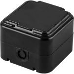 Розетка с заземляющим контактом STEKKER пластик АВС 250В 16А IP44 черная PST16-21-44 RA 32741 (артикул 15965050) – фото 1